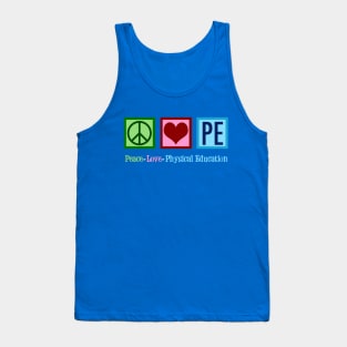 Peace Love PE Teacher Physical Education Tank Top